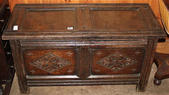 Small antique oak coffer
